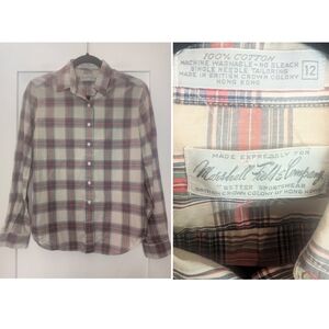 Vintage Marshall Field & Co | Women's Cotton Plaid Top